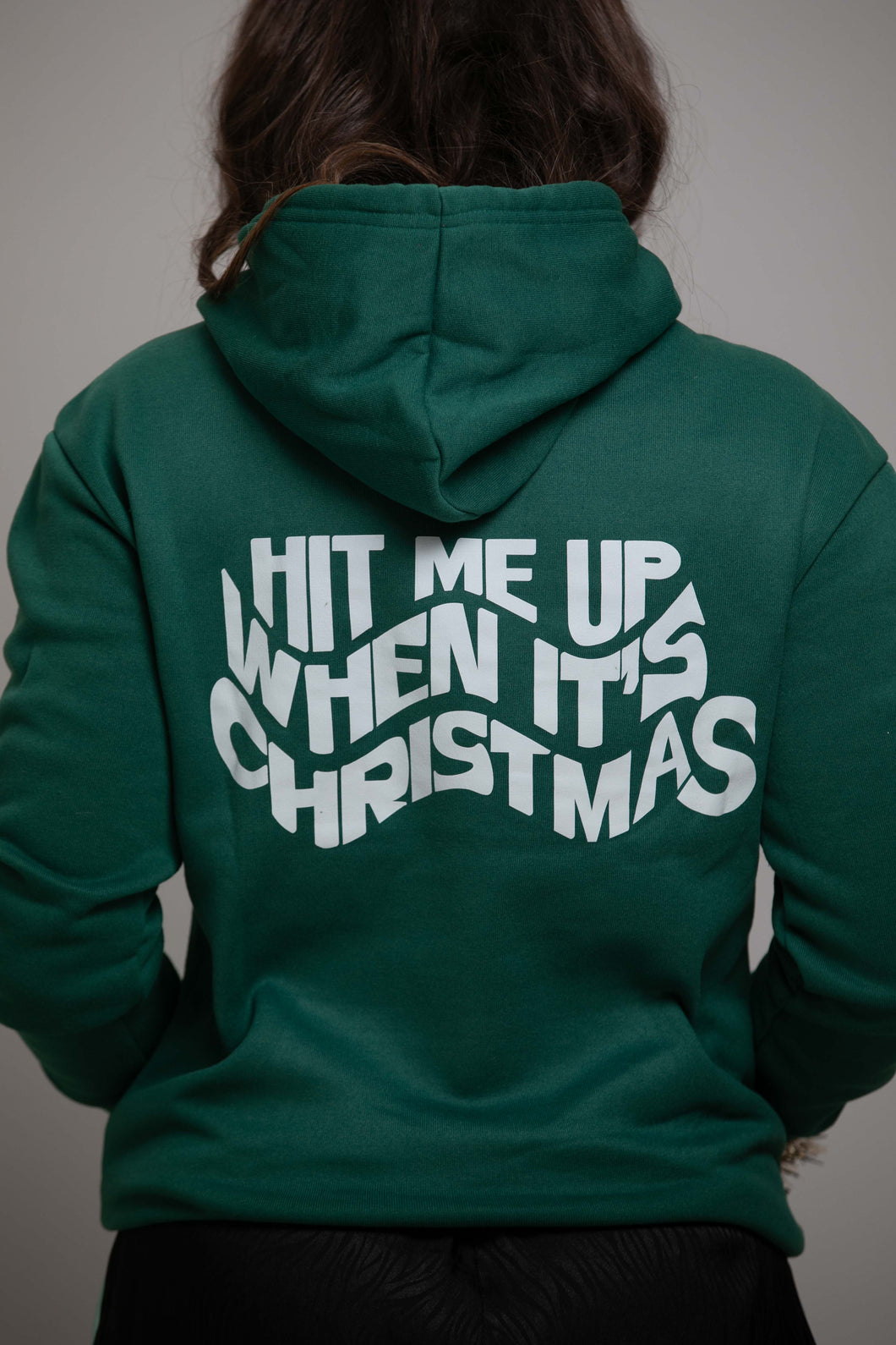 Hit me up when it's Christmas - Khaki Hoodie