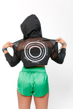 Load image into Gallery viewer, NKD Noir - Crop Sheer Sweatshirt
